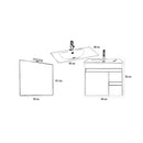 Luna Prime 60 komplett fürdőszobabútor fehér