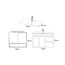 Luna 80 komplett fürdőszobabútor fehér