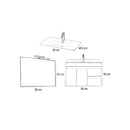 Luna Prime 80 komplett fürdőszobabútor fehér