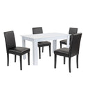 Leon 4+1 étkező garnitúra fehér-fekete
