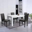 Leon 4+1 étkező garnitúra fehér-fekete