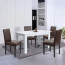 Leon 4+1 étkező garnitúra fehér-barna