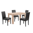 Leon 4+1 étkező garnitúra sonoma tölgy-fekete