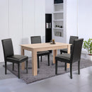 Leon 4+1 étkező garnitúra sonoma tölgy-fekete