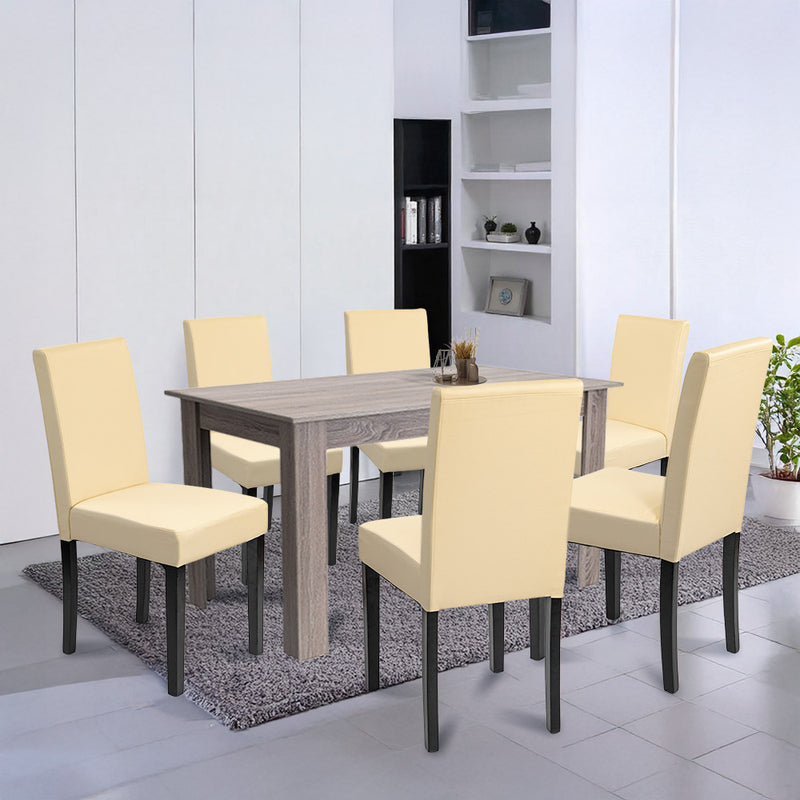 Leon 6+1 étkező garnitúra yorki tölgy-bézs