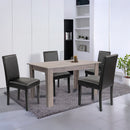 Leon 4+1 étkező garnitúra yorki tölgy-fekete