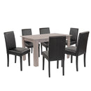 Leon 6+1 étkező garnitúra yorki tölgy-fekete