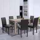 Leon 6+1 étkező garnitúra yorki tölgy-fekete