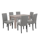 Leon 6+1 étkező garnitúra yorki tölgy-szürke