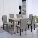 Leon 6+1 étkező garnitúra yorki tölgy-szürke