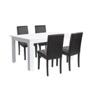 Leon 4+1 étkező garnitúra fehér-fekete