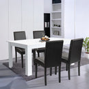 Leon 4+1 étkező garnitúra fehér-fekete