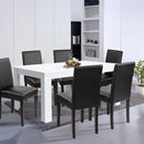Leon 6+1 étkező garnitúra fehér-fekete