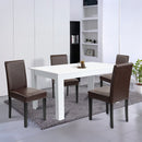 Leon 4+1 étkező garnitúra fehér-barna