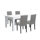 Leon 4+1 étkező garnitúra fehér-szürke