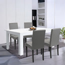 Leon 4+1 étkező garnitúra fehér-szürke