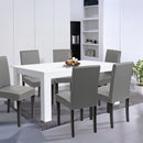 Leon 6+1 étkező garnitúra fehér-szürke