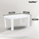 Leon 6+1 étkező garnitúra fehér-szürke