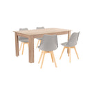 Lola 4+1 étkező garnitúra szürke-sonoma tölgy