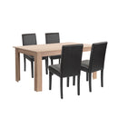 Leon 4+1 étkező garnitúra sonoma tölgy-fekete