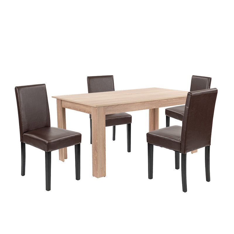 Leon 4+1 étkező garnitúra sonoma tölgy-barna