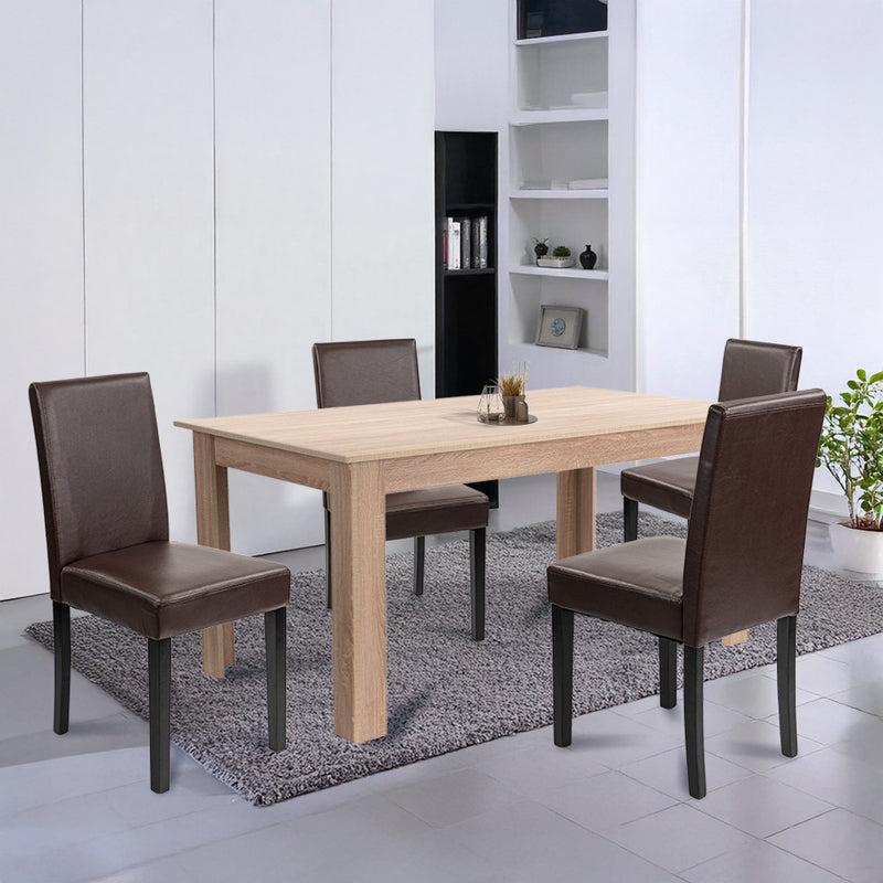 Leon 4+1 étkező garnitúra sonoma tölgy-barna