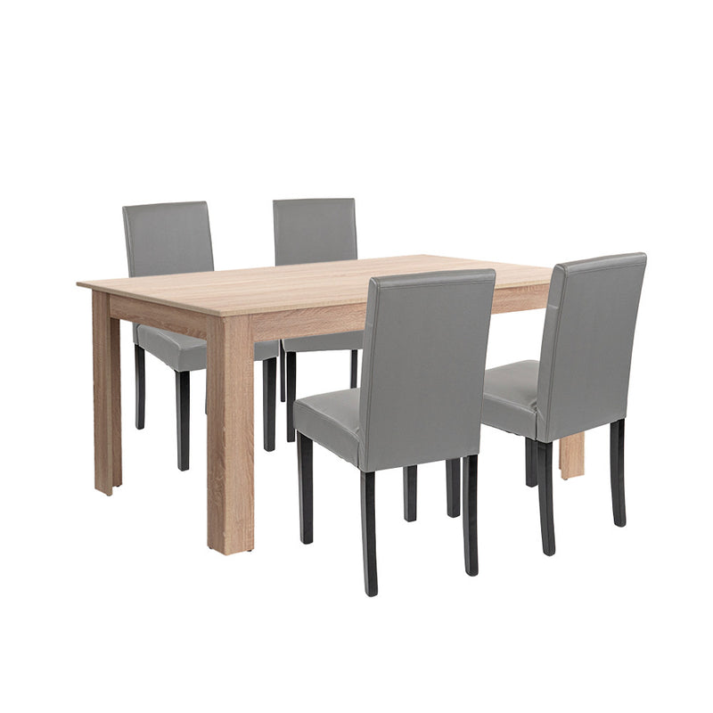 Leon 4+1 étkező garnitúra sonoma tölgy-szürke