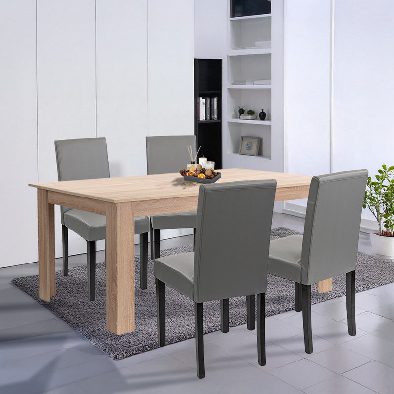 Leon 4+1 étkező garnitúra sonoma tölgy-szürke