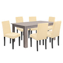 Leon 6+1 étkező garnitúra yorki tölgy-bézs