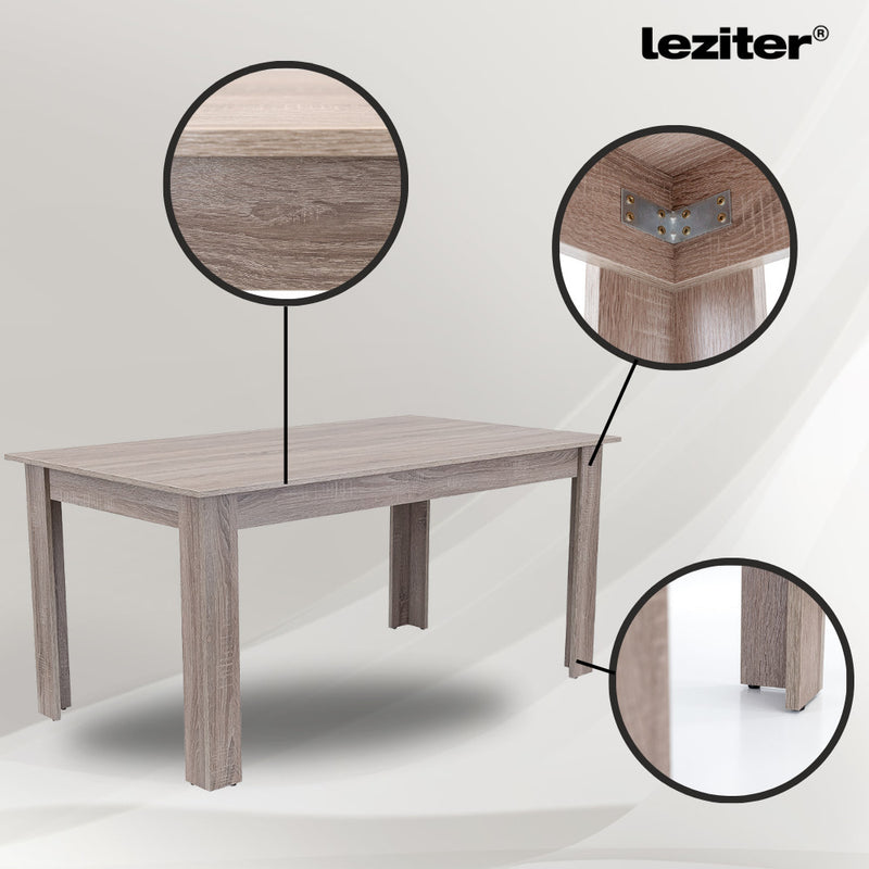 Leon 4+1 étkező garnitúra yorki tölgy-fekete