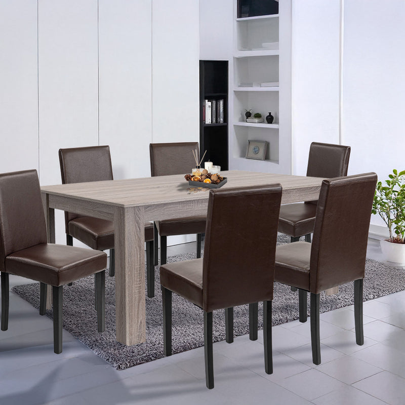 Leon 6+1 étkező garnitúra yorki tölgy-barna