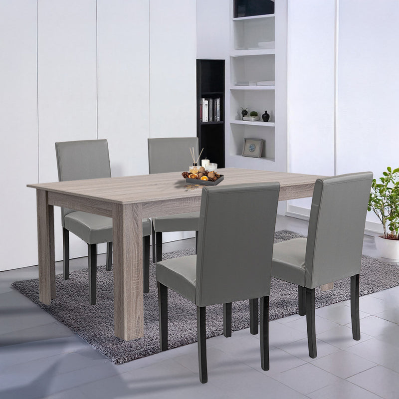 Leon 4+1 étkező garnitúra yorki tölgy-szürke