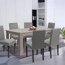 Leon 6+1 étkező garnitúra yorki tölgy-szürke