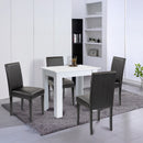 Leon 4+1 étkező garnitúra fehér-fekete