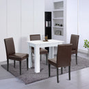 Leon 4+1 étkező garnitúra fehér-barna