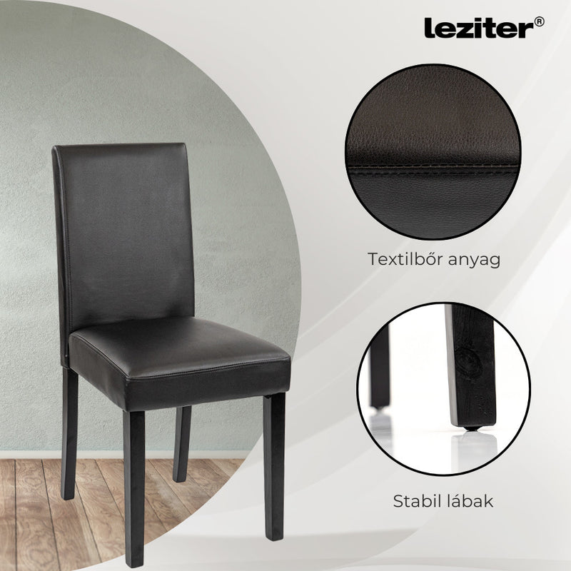 Leon 4+1 étkező garnitúra sonoma tölgy-fekete