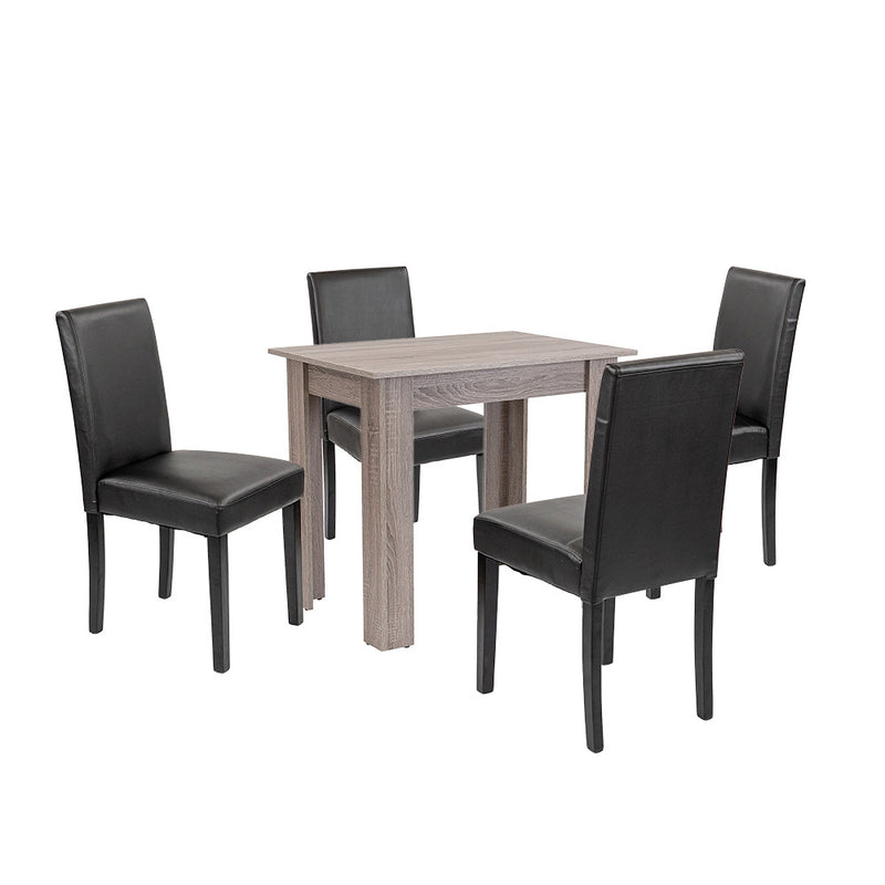 Leon 4+1 étkező garnitúra yorki tölgy-fekete