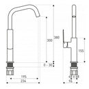 Maroko 25 fekete mosogató csaptelep