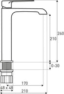 Maroko 47 arany magasított mosdó csaptelep