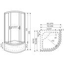 Madera 80x80x165 íves zuhanykabin tálca nélkül