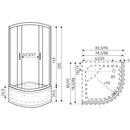 Madera 90 mélytálcás zuhanykabin 90x90x205 cm