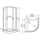 Madera 90 íves zuhanykabin tálcával 90x90x206 cm