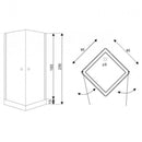 MADRID szögletes nyílóajtós zuhanykabin, 80x80x185 cm-es méretben