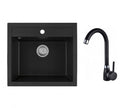 Malibu gránit mosogató szett, matt fekete