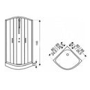 Marco Black II zuhanykabin 90x90x195 cm