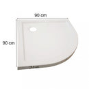 Modena Slim íves alacsony akril zuhanytálca 90x90x5,5 cm-es méretben