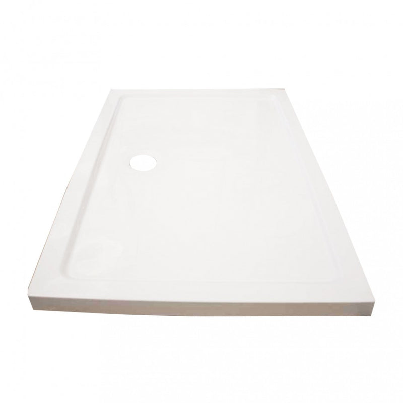 Modena Slim aszimmetrikus szögletes akril zuhanytálca, 80x100x5,5 cm-es méretben