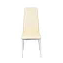 Tino NOVA Étkezőszék bézs textilbőr + fém