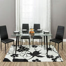 Tino NOVA Étkezőszék fekete textilbőr + fém - fekete