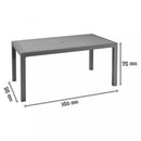 Meliowa 4 fős kerti bútor garnitúra, grafit színben, világos szürke párnával